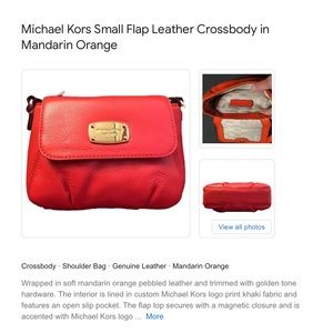 Michael Kors mandarin orange / red crossbody bag - NEW with tags